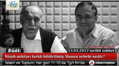 Nisab Miktarı